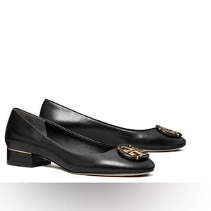 Tory Burch Multi Logo Nappa Leather 25mm Block Heel Pump